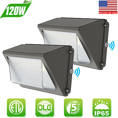 #ad LED Wall Pack Light 120W For Warehouse Security Wall Mount Lights Fixture 2 Pack $170.10