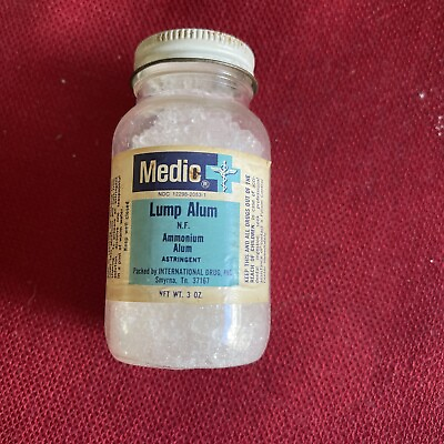 #ad Vintage Medicine Bottle Lump Ammonium Alum Astringent Medic International Drug $15.00