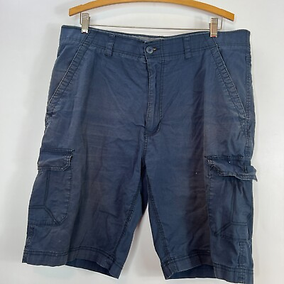 #ad Wear First Cargo Shorts Mens 38 Free Band Outdoor Walking Dark Blue Comfort $11.96
