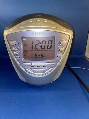 #ad Sony Dream Machine ICF CD853V CD AM FM Weather Alarm Clock Radio Tested Working $45.00