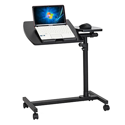 #ad Adjustable Height Stand Up Laptop Table Rolling Lift Computer Desk Workstation $54.99