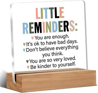 #ad Inspirational Motivational Gifts Little Reminders You are Enough Clear Desk Deco $25.00