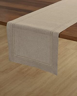 #ad Linen Table Runner 14 x 36 Inch – Natural 100% Pure European Flax Linen Table... $27.35