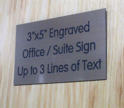 #ad Custom Engraved 3x5 inch Copper Sign Add Your Wording with Adhesive Backing $13.49