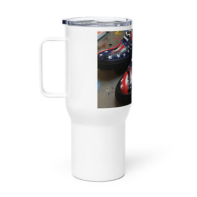 #ad USA Travel mug with a handle $34.99