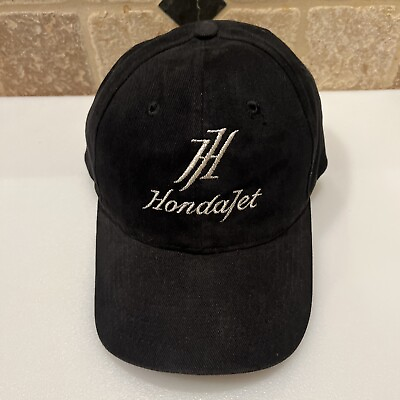 #ad Honda Jet Aircraft Co Baseball Cap Strapback Hat Men OSFA Black Plane Headmaster $16.72