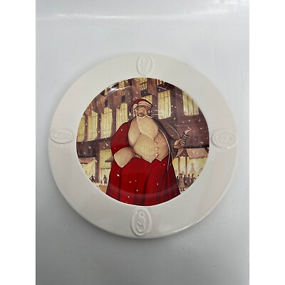 #ad Saks Fifth Avenue Christmas 1996 Santa Serving Plate Number 1505 Of 3000 $99.00