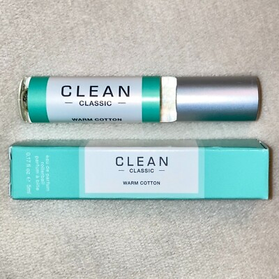 #ad Clean Classic Warm Cotton Eau De Parfum EDP MINI Rollerball .17oz 5ml New in Box $9.49