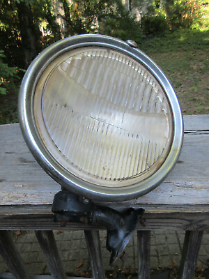 #ad Giant Antique Headlight Guide Motor Lamp 10quot; Twolite Headlamp Mount amp; Red Jewel $449.99