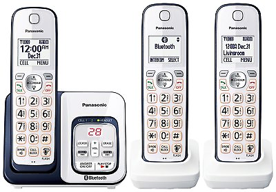 #ad Panasonic KX TGD563A Bluetooth Cordless Phone with Voice Assist 3 Handsets $64.99