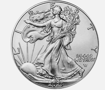 #ad 2023 American 1 oz .999 Fine Silver Eagle $1 Coin BU In Stock $19.98
