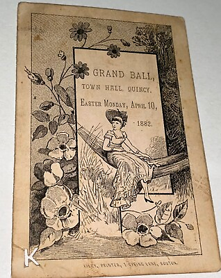#ad Rare Antique Victorian American Grand Ball W.M. French Hose Co. Program Firemen $49.49