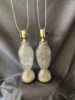 #ad Vintage Imperial Glass Victorian Table Lamp a Pair $50.00