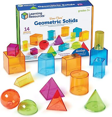 #ad Learning Resources View Thru Geometric Solids Shapes Back to... $45.97