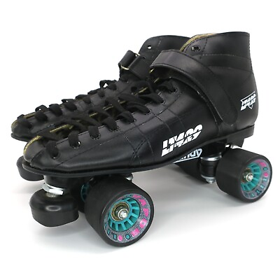 #ad Vintage Labeda Pacer LT429 Hard Candy Black Roller Skates Quad Derby Men#x27;s 11 $119.95