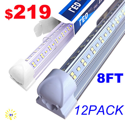#ad 12 Pack 8FT Led Tube Light Bulbs 144W 8 Feet Led Shop Light 6500K Led Bulb LED $219.00