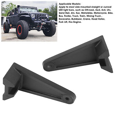 #ad Auto Car LED Light Bar Side Mounting Bracket For Truck Bus Universal Auto Car $15.69