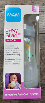 #ad MAM New Baby Easy Start Anti colic Dinosaur 9oz Baby Bottle $13.99