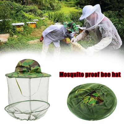 #ad Camouflage Beekeeper Hat Mosquito Bee Insect Net Veil Face us Protector M1O4 $2.29