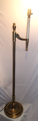 #ad Vintage Stiffel Brass Floor Lamp Reading Light With 3 Way 51quot; Tall $249.99