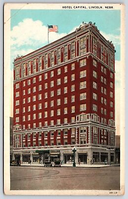 #ad Hotel Capital Lincoln Nebraska NB Road View Historic Building Landmark Postcard $8.09