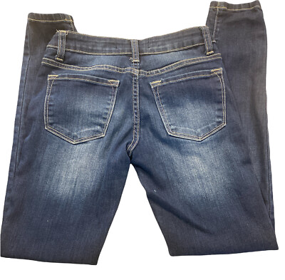 #ad KanCan Womens Estilo Skinny Jeans Blue Medium Wash Stretch Denim 24 $20.24