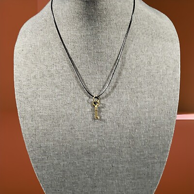 #ad Bronze Key Pendant Necklace 18quot; $12.88