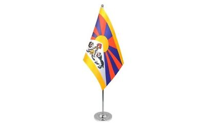 #ad TIBET PRESTIGE TABLE FLAG 6#x27;#x27; x 9#x27;#x27; Satin TIBETAN BUDDHIST DESK FLAG 22 x 15 c $12.95