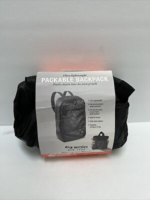 #ad solo New York Lightweight Foldable Backpack 24 Liters for Travel Laptop Outdoor $14.50