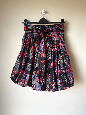 #ad FREE PEOPLE Mini Dress MAI TAI Tropical Floral Strapless Bubble Hem SMALL 💖 NEW GBP 33.96