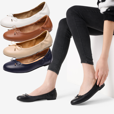 #ad Women Ballerina Ballet Flats Round Toe Comfortable Foldable Slip On Flat Shoes $15.62