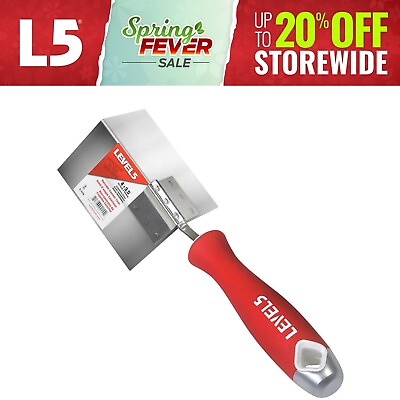 #ad LEVEL5 4quot; x 3.5quot; Outside Corner Trowel Stainless Steel w Soft Grip 5 320 $12.99
