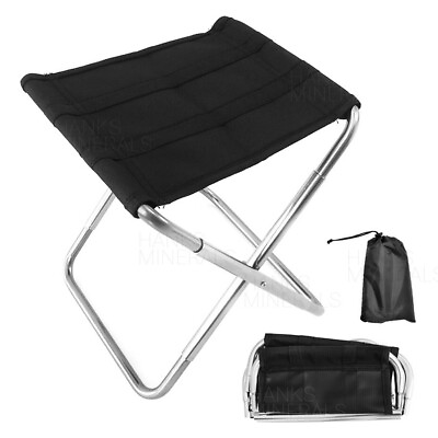 #ad Small Folding Stool Mini Portable Outdoor Camping Chair Foldable Hiking $14.98