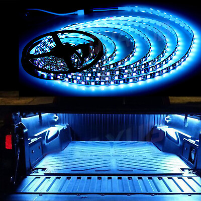 #ad Wireless Waterproof LED Strip Light 16ft For Boat Truck Car Suv Rv Blue $9.99