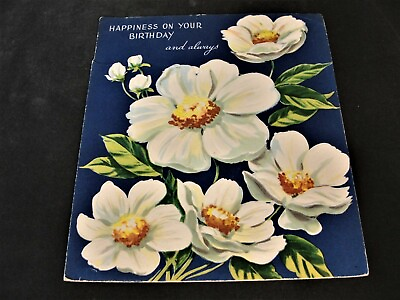 #ad Happiness on Your Birthday and always Babylon New York 1950s Greeting Card. $6.94