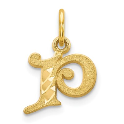 #ad 14K Yellow Gold Initial P Charm C565P $131.95