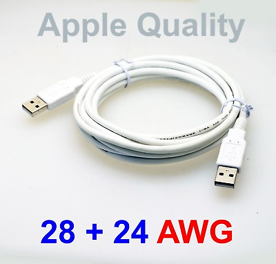 #ad High Quality 10FT Apple White USB 2.0 Type A Male to Male Cable USB2.0 AM 10FT $4.99
