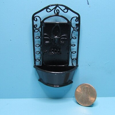 #ad Dollhouse Miniature Decorative Wall Water Fountain with Planter EIWF518 $12.14