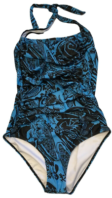 #ad Smismive New Women#x27;s Size XL Halter One Piece Removeable Pads Ruched Sides Swim $9.89