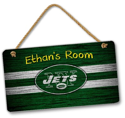 #ad Personalized NFL Football New York Jets Bedroom Door amp; Wall Hanging Sign $17.95