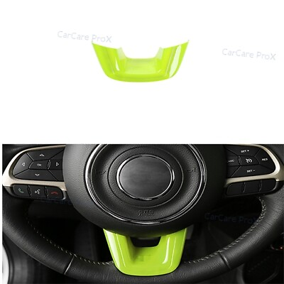 #ad 1PCS Green Trim Steering Wheel Sheet Cover ABS For 2015 2020 Jeep Renegade $28.08
