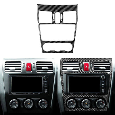 #ad For Impreza XV Crosstrek 2012 14 Console A C Radio Panel Frame Carbon Fiber Trim $25.51