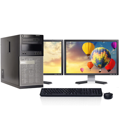 #ad Dell PC Computer Tower i5 up to 16GB RAM 2TB HD or SSD 24 LCD Windows 10 Pro $220.45