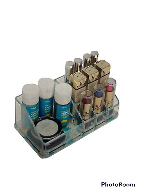 #ad Sorbus Mini Beauty Cosmetic Organizer Clear Acrylic 9 Compartments $15.00