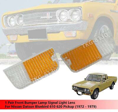#ad Front Bumper Lamp Signal Light Lens Use For Datsun 610 620 Pickup 1972 1979 $18.43