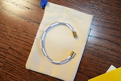 #ad LV quot;keep itquot; Bracelet Version 1 white band gold magnetic clip mens sizing. $124.47