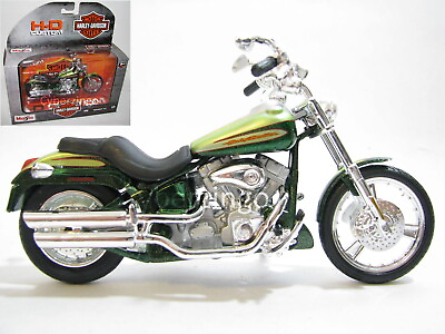 #ad Harley Davidson 2004 FXSTDSE CVO Green 1:18 Scale Maisto Motorcycle Model $19.99