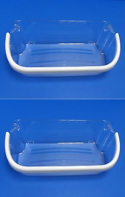 #ad 2 x 241808205 for Frigidaire Electrolux Refrigerator Door Bin Clear White $35.96