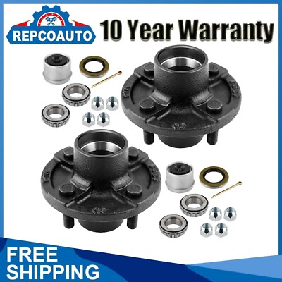 #ad 4 on 4quot; Idler Trailer Hub Bearing For 2000 lbs Trailer Axle W Cone Style Lug nut $48.79