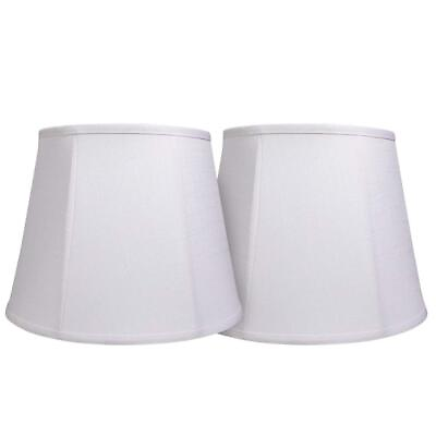 #ad Double White Lamp Shade Set of 2 Large Drum Lampshade for Floor Light and Ta... $47.87